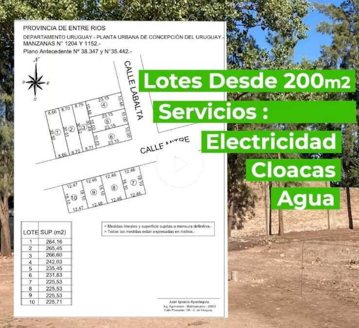 Lotes entre Bulevares – Todos los Servicios